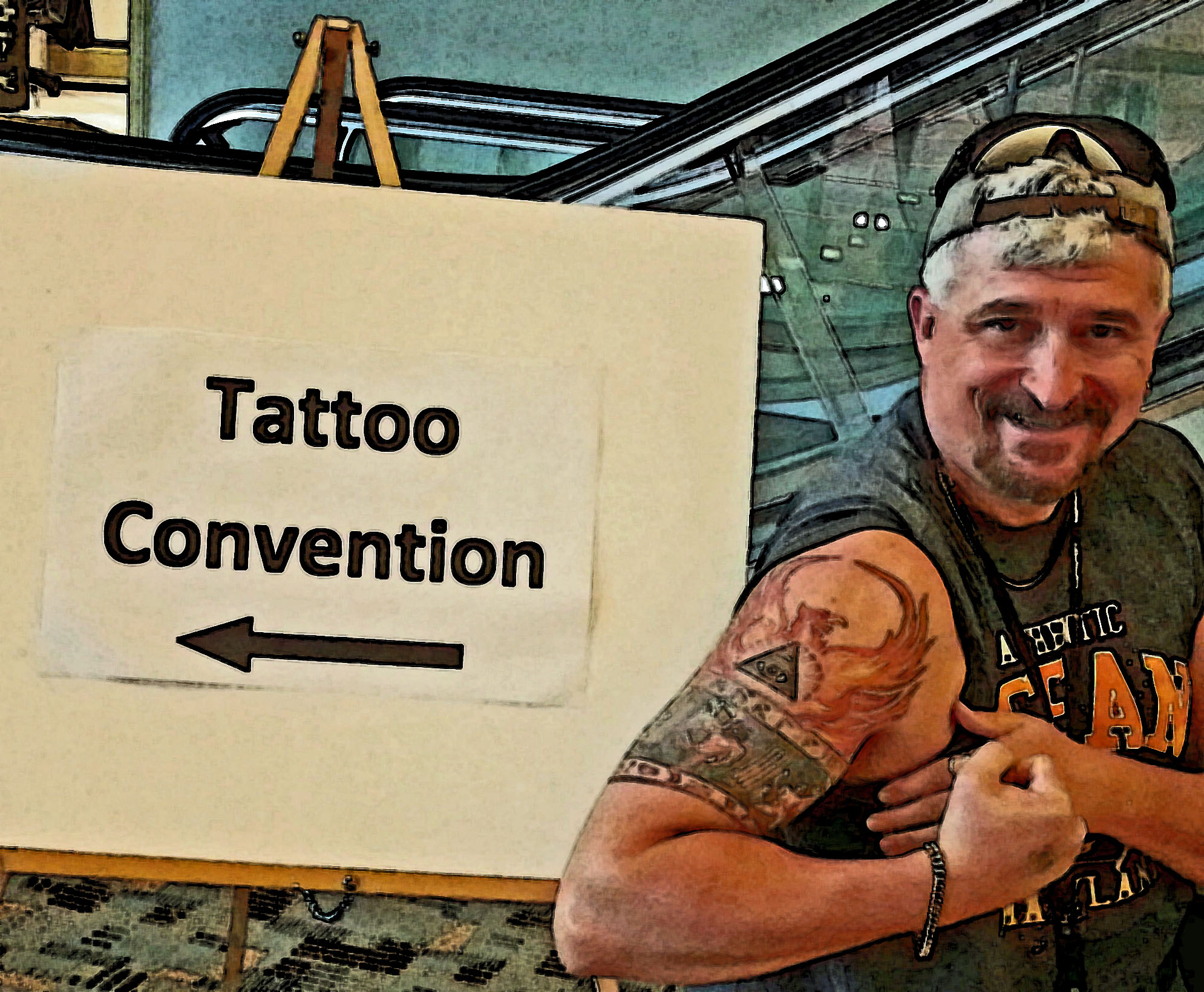 Me at a Tattoo Convention